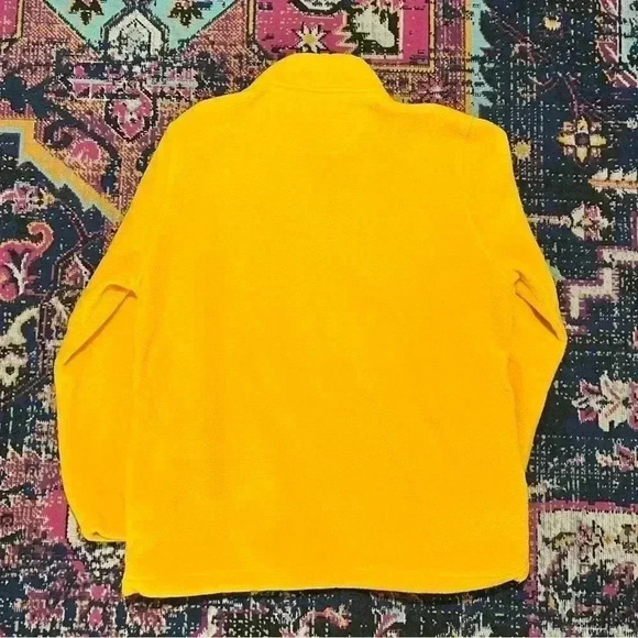 ALPINE TEK By Palmettos Large Yellow‎ Polar Fleece Zip Pullover Sweater Hoodie - Picture 2 of 2